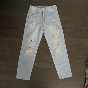 Light wash ripped jeans
